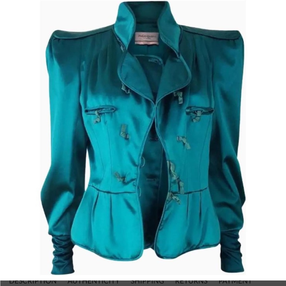 Yves Saint Laurent Teal Jacket